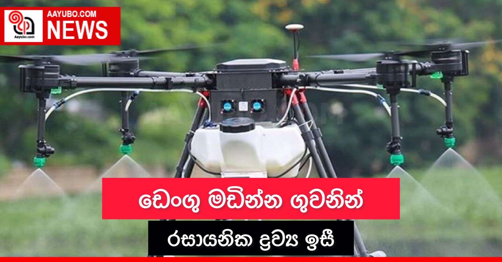 ඩෙංගු මඩින්න ගුවනින් රසායනික ද්‍රව්‍ය ඉසී