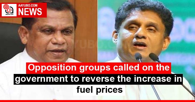 Opposition groups called on the government to reverse the increase in fuel prices