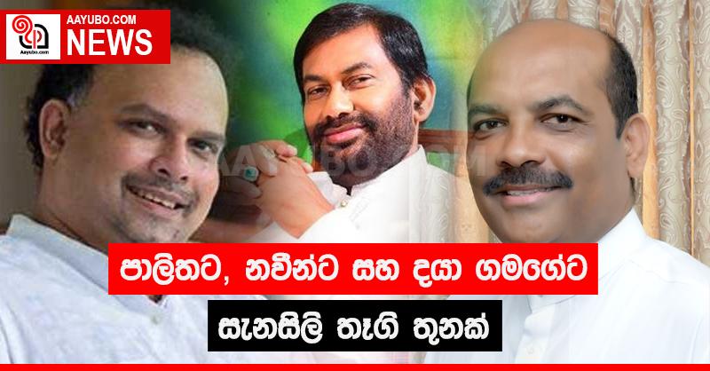 පාලිතට, නවීන්ට සහ දයා ගමගේට සැනසිලි තෑගි තුනක්