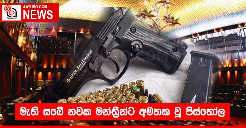 මැති සබේ නවක මන්ත්‍රීන්ට අමතක වූ පිස්තෝල