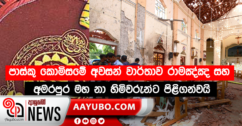 පාස්කු කොමිසමේ අවසන් වාර්තාව රාමඤ්ඤ සහ අමරපුර මහ නා හිමිවරුන්ට පිළිගන්වයි