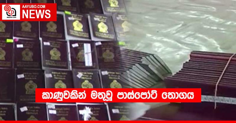 කාණුවකින් මතුවූ පාස්පෝට් තොගය