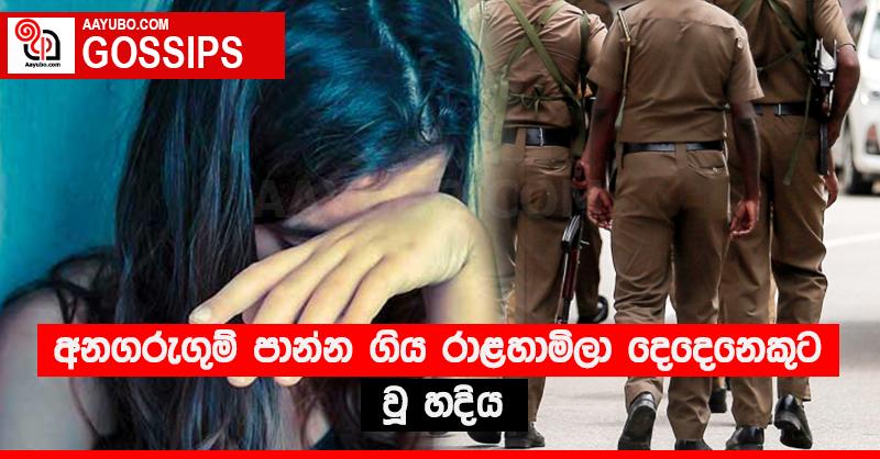 අනගරුගුම් පාන්න ගිය රාළහාමිලා දෙදෙනෙකුට වූ හදිය