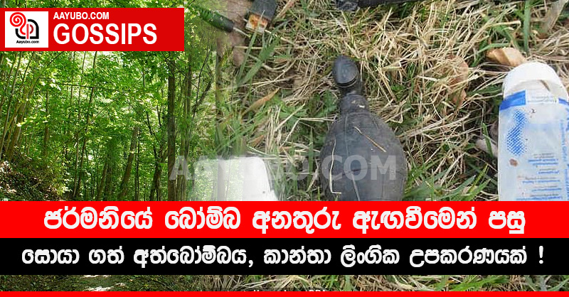 ජර්මනියේ බෝම්බ අනතුරු ඇඟවීමෙන් පසු සොයා ගත් අත්බෝම්බය කාන්තා ලිංගික උපකරණයක් !