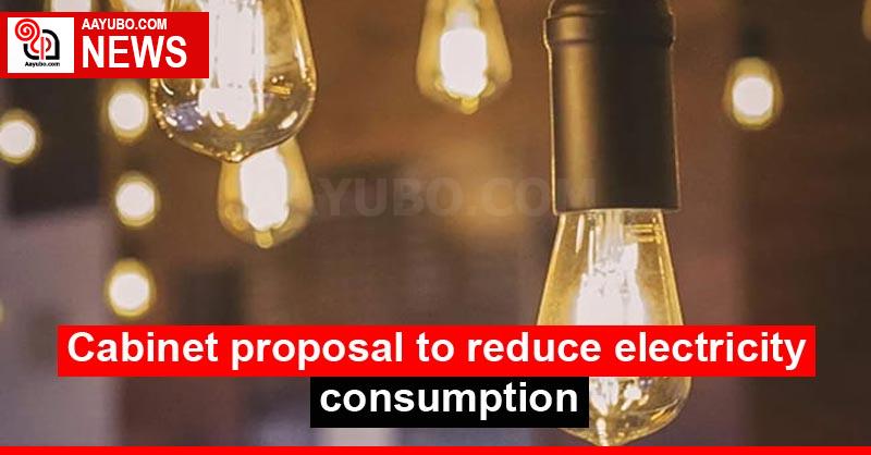 Cabinet proposal to reduce electricity consumption