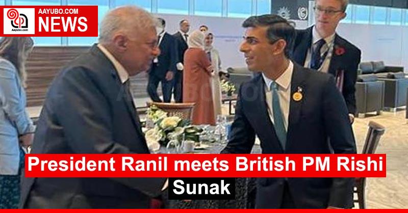 President Ranil meets British PM Rishi Sunak