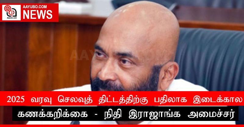 2025 வரவு செலவுத் திட்டத்திற்கு பதிலாக இடைக்கால கணக்கறிக்கை - நிதி இராஜாங்க அமைச்சர்