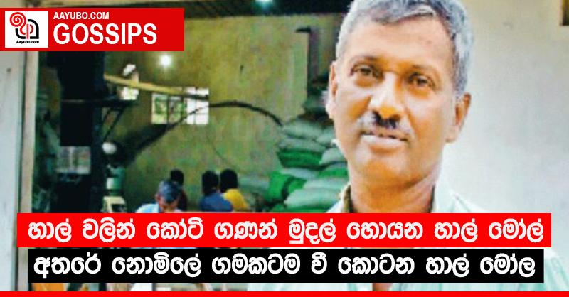හාල් වලින් කෝටි ගණන් මුදල් හොයන හාල් මෝල් අතරේ නොමිලේ ගමකටම වී කොටන හාල් මෝල