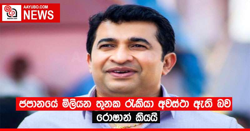 ජපානයේ මිලියන තුනක රැකියා අවස්ථා ඇති බව රොෂාන් කියයි