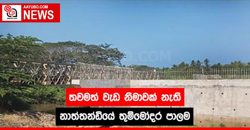 තවමත් වැඩ නිමාවක් නැති නාත්තන්ඩියේ තුම්මෝදර පාලම