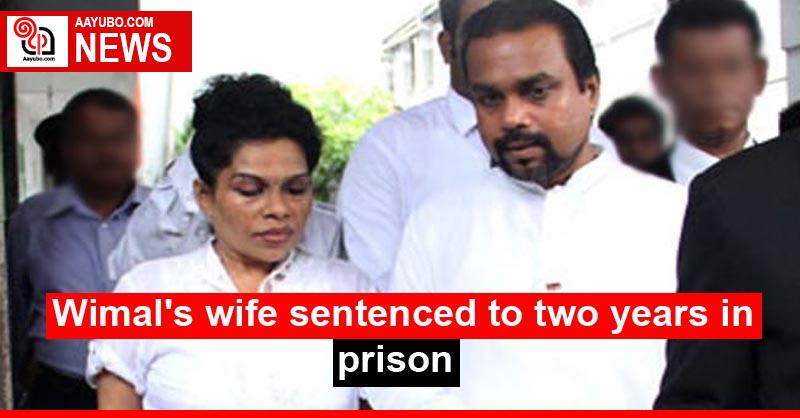 Wimal's wife sentenced to two years in prison