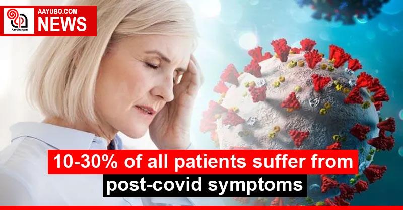 10-30% of all patients suffer from post-covoid symptoms