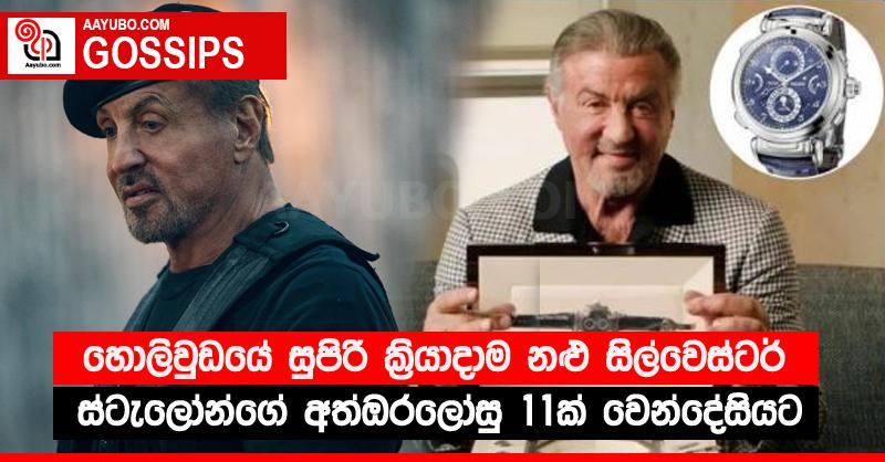 හොලිවුඩයේ සුපිරි ක්‍රියාදාම නළු සිල්වෙස්ටර් ස්ටැලෝන්ගේ අත්ඔරලෝසු 11ක් වෙන්දේසියට 