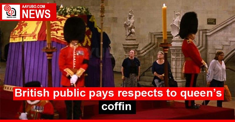 British public pays respects to queen’s coffin
