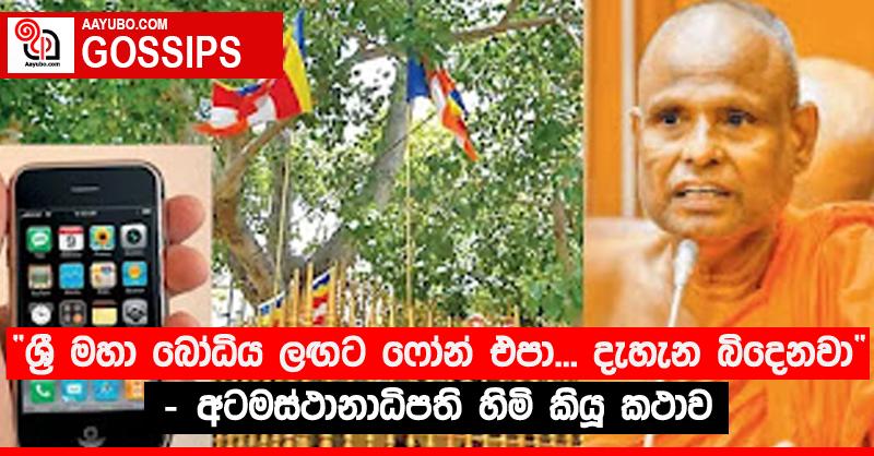 “ශ‍්‍රී මහා බෝධිය ලඟට ෆෝන් එපා... දැහැන බිදෙනවා” - අටමස්ථානාධිපති හිමි කියූ කථාව