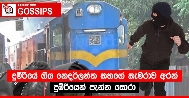 දුම්රියේ ගිය නෙදර්ලන්ත කතගේ කැමරාව අරන් දුම්රියෙන් පැන්න සොරා 