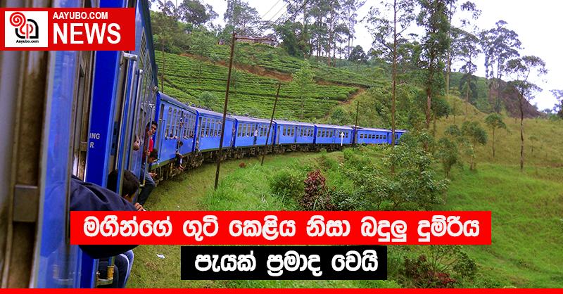 මගීන්ගේ ගුටි කෙළිය නිසා බදුලු‍ දුම්රිය පැයක් ප්‍රමාද වෙයි