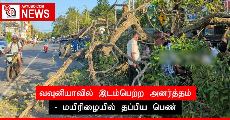 வவுனியாவில் இடம்பெற்ற அனர்த்தம் : மயிரிழையில் தப்பிய பெண்