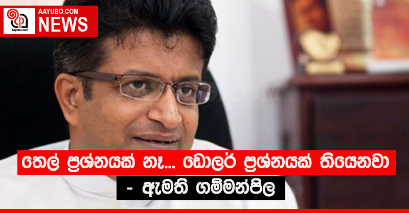 තෙල් ප්‍රශ්නයක් නෑ... ඩොලර් ප්‍රශ්නයක් තියෙනවා - ඇමති ගම්මන්පිල