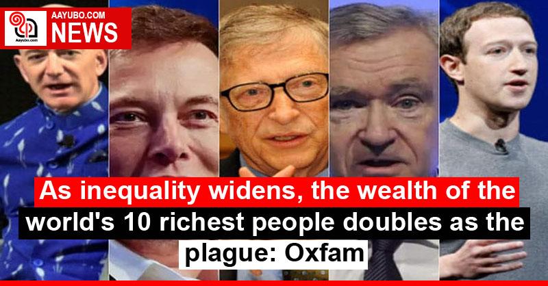As inequality widens, the wealth of the world's 10 richest people doubles as the plague: Oxfam