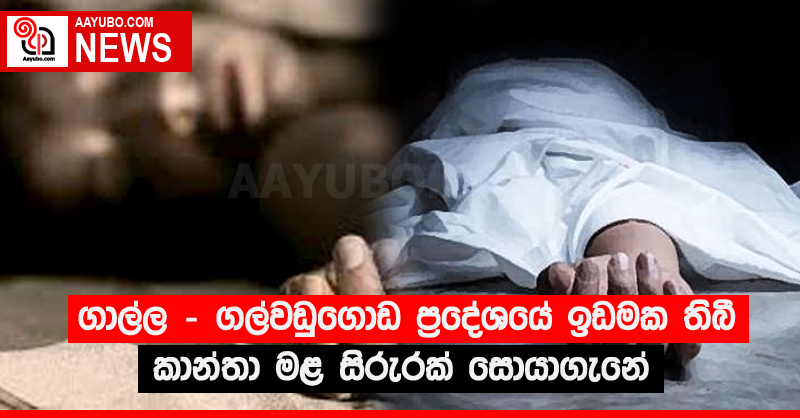 ගාල්ල - ගල්වඩුගොඩ ප්‍රදේශයේ ඉඩමක තිබී කාන්තා මළ සිරුරක් සොයාගැනේ