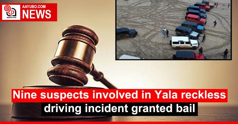 Nine suspects involved in Yala reckless driving incident granted bail