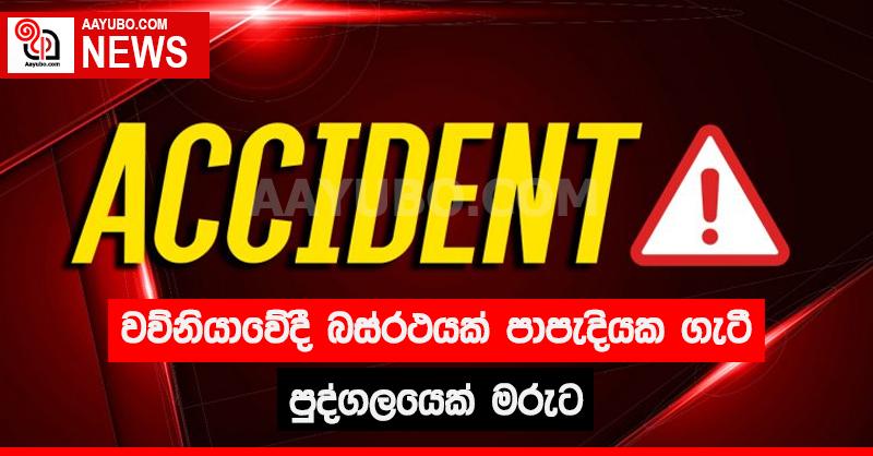 වව්නියාවේදී බස් රියක් පාපැදියක ගැටී පුද්ගලයෙක් මරුට