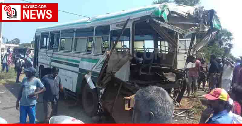 Bus with school children caught in accident in Thalaimannar, one child killed
