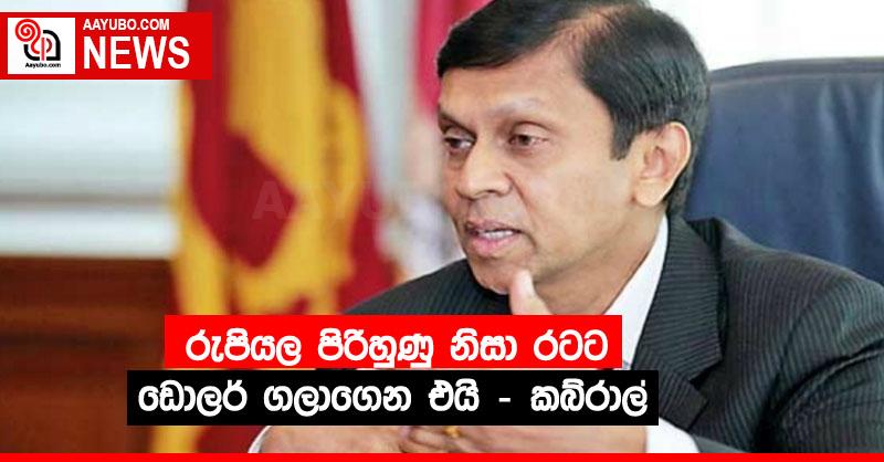 රුපියල පිරිහුණු නිසා රටට ඩොලර් ගලාගෙන එයි - කබ්රාල්
