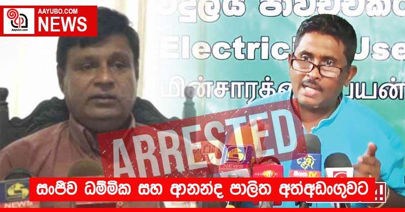 සංජීව ධම්මික සහ ආනන්ද පාලිත අත්අඩංගුවට
