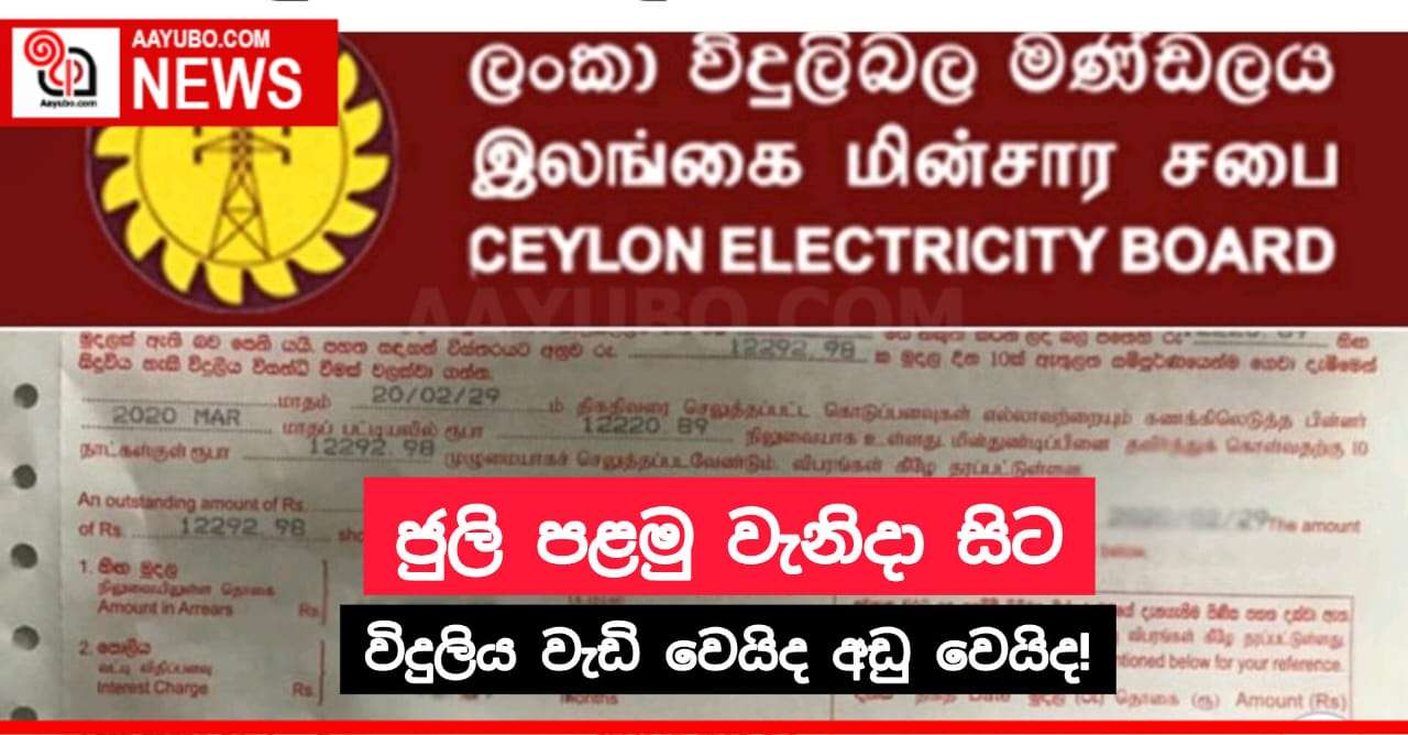 ජුලි පළමු වැනිදා සිට විදුලිය වැඩි වෙයිද අඩු වෙයිද!