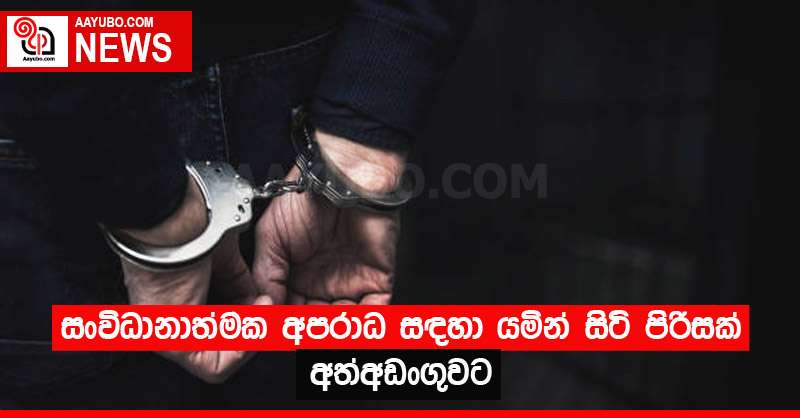 සංවිධානාත්මක අපරාධ සඳහා යමින් සිටි පිරිසක් අත්අඩංගුවට 