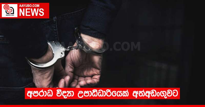 අපරාධ විද්‍යා උපාධිධාරියෙක් අත්අඩංගුවට