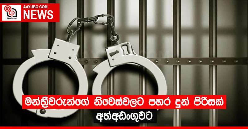 මන්ත්‍රීවරුන්ගේ නිවෙස්වලට පහර දුන් පිරිසක් අත්අඩංගුවට 