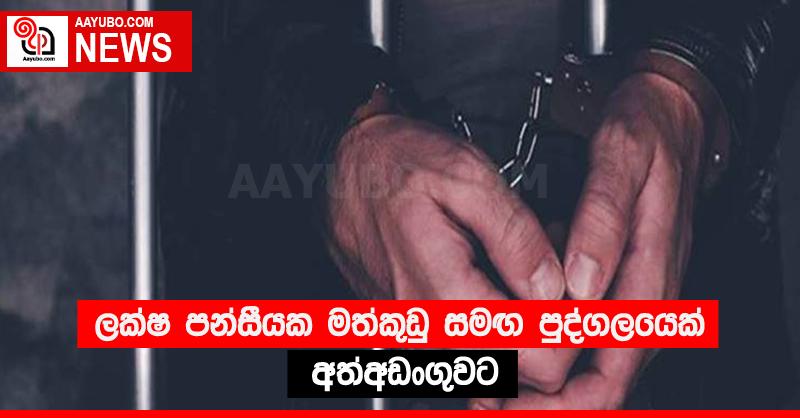 ලක්ෂ පන්සීයක මත්කුඩු සමඟ පුද්ගලයෙක් අත්අඩංගුවට