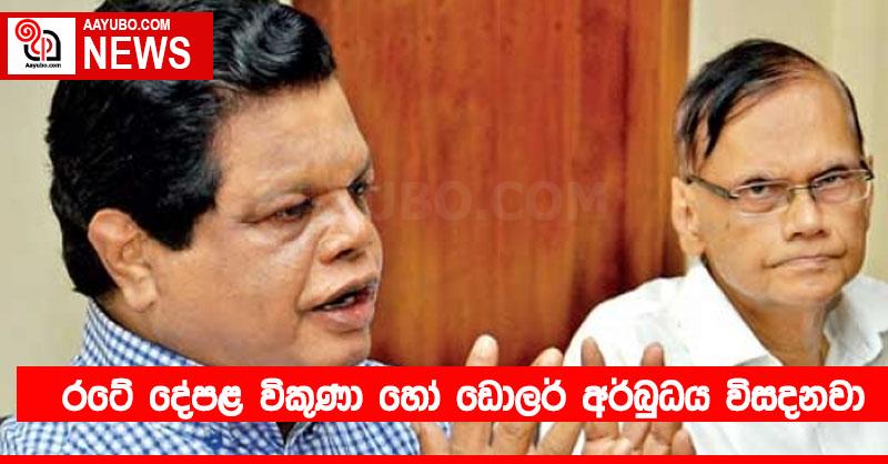 රටේ දේපළ විකුණා හෝ ඩොලර් අර්බුධය විසදනවා