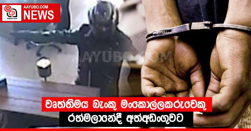 වෘත්තිමය බැංකු මංකොල්ලකරුවෙකු රත්මලානේදී අත්අඩංගුවට