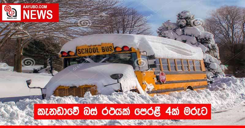 කැනඩාවේ බස් රථයක් පෙරළී 4ක් මරුට 