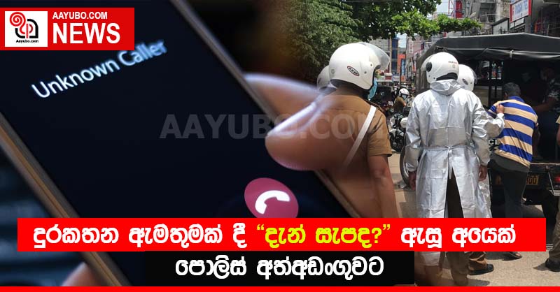 දුරකතන ඇමතුමක් දී "දැන් සැපද?" ඇසූ අයෙක් පොලිස් අත්අඩංගුවට