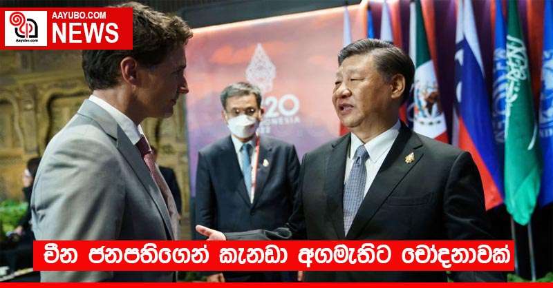 චීන ජනපතිගෙන් කැනඩා අගමැතිට චෝදනාවක් 