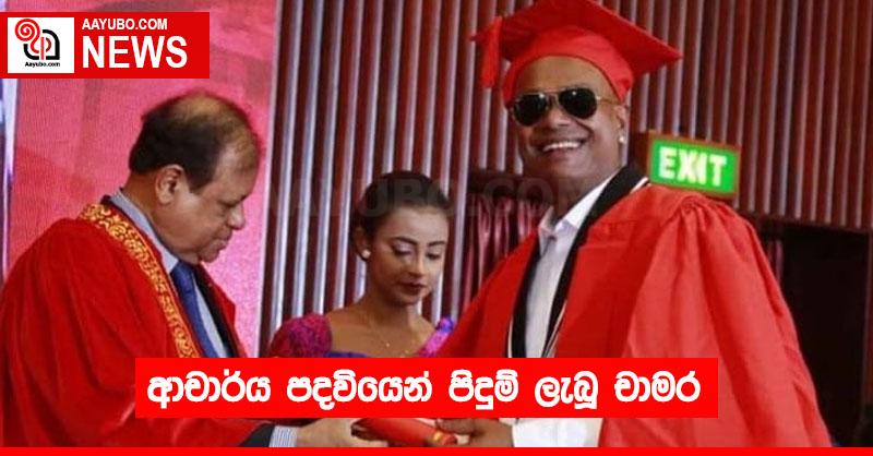 ආචාර්ය පදවියෙන් පිදුම් ලැබූ චාමර