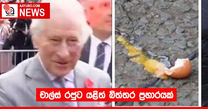 චාල්ස් රජුට යළිත් බිත්තර ප්‍රහාරයක්