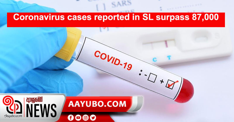 Coronavirus cases reported in SL surpass 87,000