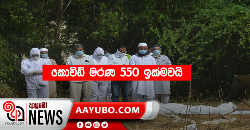 කොවිඩ් මරණ 550 ඉක්මවයි