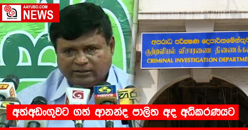 අත්අඩංගුවට ගත් ආනන්ද පාලිත අද අධිකරණයට