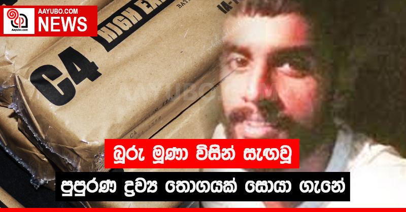 බූරු මූණා විසින් සැඟවූ පුපුරණ ද්‍රව්‍ය තොගයක් සොයා ගැනේ