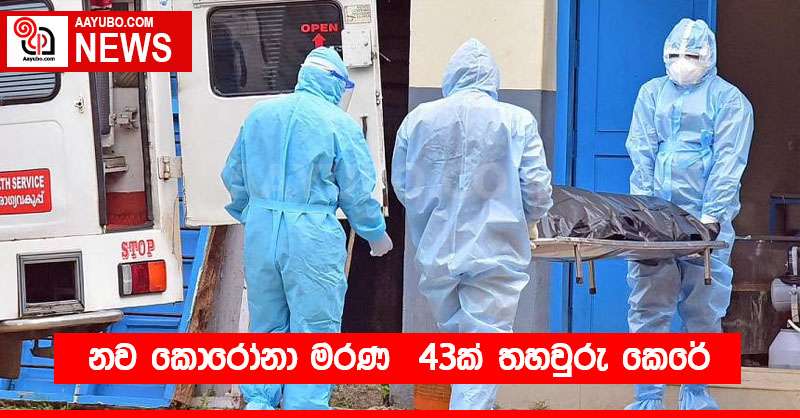 නව කොරෝනා මරණ  43ක් තහවුරු කෙරේ