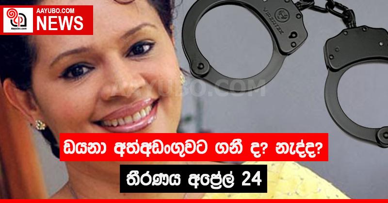 ඩයනා අත්අඩංගුවට ගනී ද? නැද්ද? තීරණය අප්‍රේල් 24