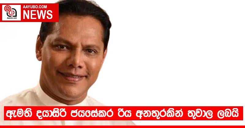ඇමති දයාසිරි ජයසේකර රිය අනතුරකින් තුවාල ලබයි