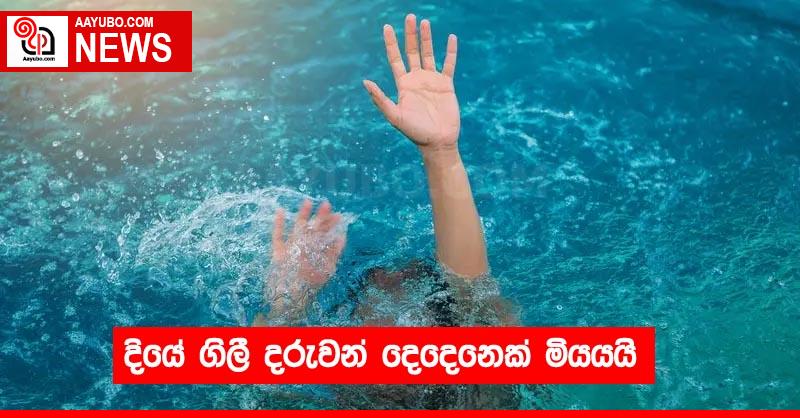දියේ ගිලී දරුවන් දෙදෙනෙක් මියයයි